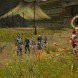 An in-game capture of a popular town in Guild Wars