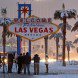 Tourist get a rare photo op on the Las Vegas strip